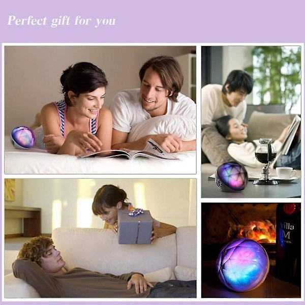 Portable Bluetooth Speakers, Wireless Mini Colorful Crystal Stereo Ball Speakers With Remo