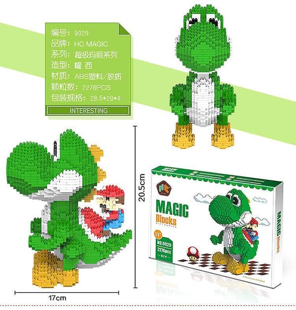 Super Mario Luigi Byggeklodser Puslespil Mikro 3D Figurer Klods Legetøj