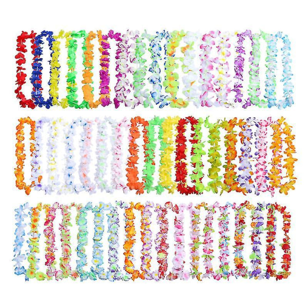 50kpl/100kpl Havaiji-kaulakoru Trooppinen Havaiji Kangaskukka Seppele Juhlakoriste 100pcs
