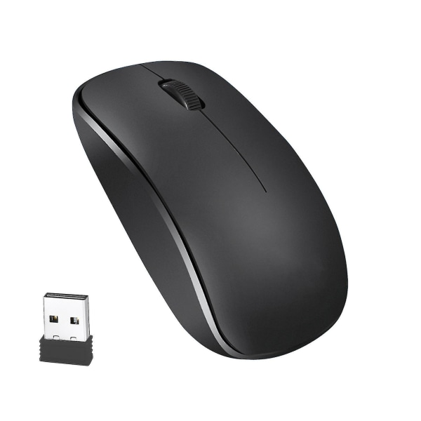 T12 Wireless Mouse 2.4g 1200dpi Mini Ergonomic Rechargeable Computer Silent Gaming Mouse For Pc Black