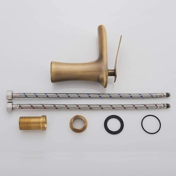 Fosskraner i antikk messing/gull, blandebatteri for servant Antique Brass