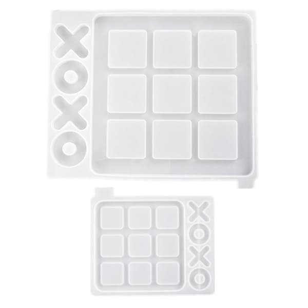 Mirror Surface Diy Silicone Tick-tack-toe Board Game Hand Craft Resin Epoxy Mold