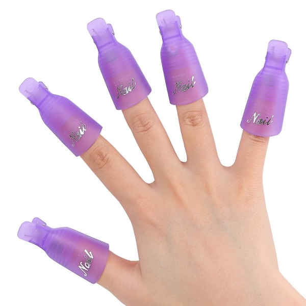 Nail Polish Remover Clips Set, Nails Art Gel Cap Soak Off Clip Uv Manicure Acrylic Nails Wrap Tool