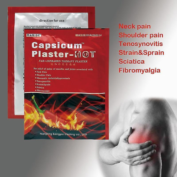 80pcs Capsicum Plaster Hot Patch Pain Relief Plaster Muscle Pain Back Pain Knee Joint Pain Plaster