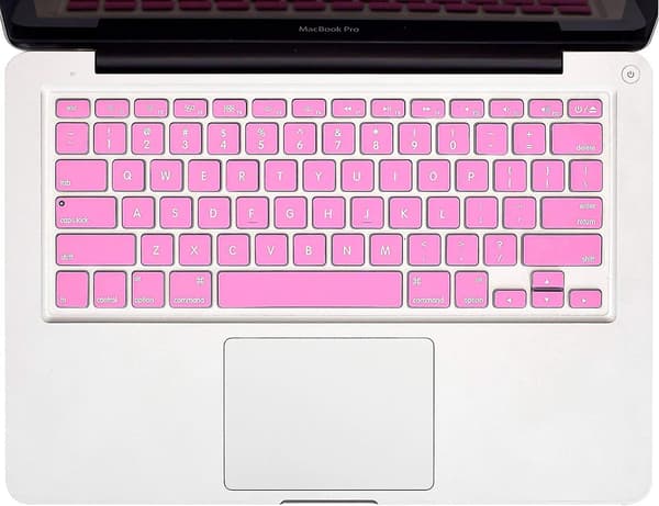 Macbook Keyboard Cover Compatible With Older Version Macbook Pro 13, 15, 17 Inch Rose Pink