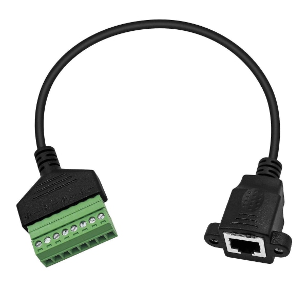 Rj45 Screw Terminal Adaptor Connector, 8p8c Female Jack To 8 Pin