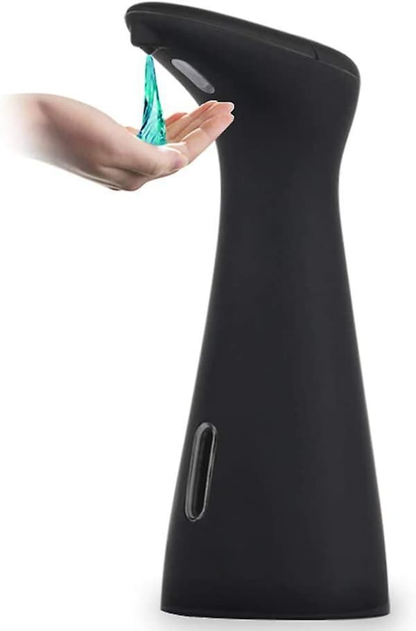 Automatisk sæbedispenser 200 ml berøringsfri sæbedispenser intelligent sensor induktion håndfri sæbedispenser til køkken badeværelse sort