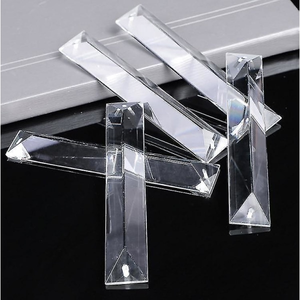 Glass Rectangle Hanging Crystal Chandelier Prism Drop Pendant In For Lighting 150mm 2 holes