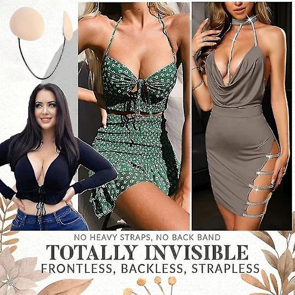 Damer Deep Push-up Frontløs BH Kit Light brown