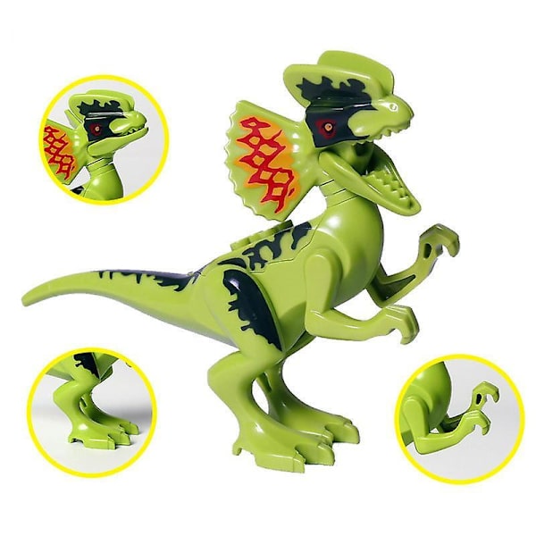 Dinosaur Byggeklodser Tyrannosaurus Rex Pterosaur Stegosaurus Brachiosaurus Velociraptor Bullosaurus Børne Puslespil Legetøj 20 stk