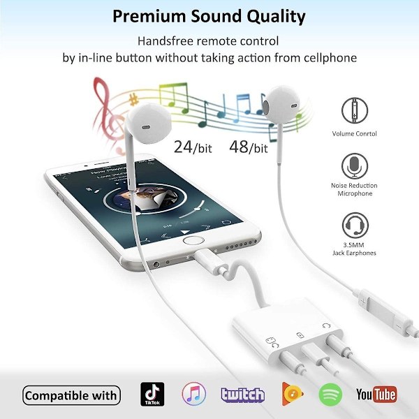 3.5mm Dual Headphone Splitter For Iphone/ipad