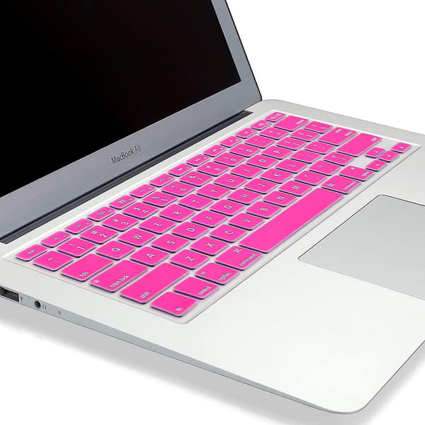 Macbook Keyboard Cover Compatible With Older Version Macbook Pro 13, 15, 17 Inch Pink