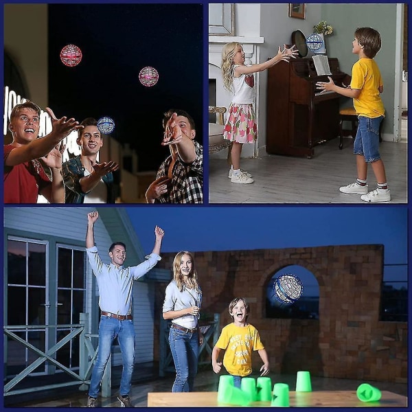 Flynova Pro lentävä pallolelu, 360° käsin ohjattava lentävä pallolelu sisäänrakennetulla RGB-valolla Pink 81*26.5*205mm