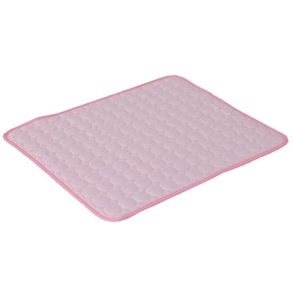 Dog Cooling Mat Sleeping Cooling Pad Washable Ice Silk Cool Blanket For Kennel Sofa Bed Pink L