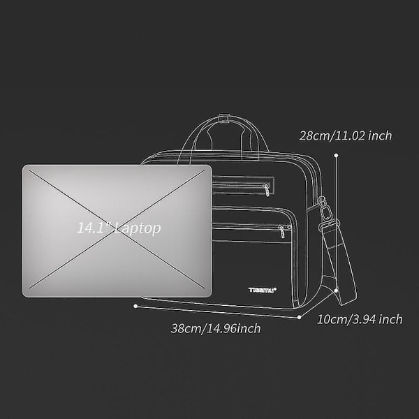 Tigernu T-l5207 Men Business Laptop Bag Shoulder Briefcase Dark Blue