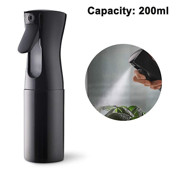 Hiuslakkapullo, Hieno Sumutin, 200ml Salonki Suihkepullo Hiusmisteri Black