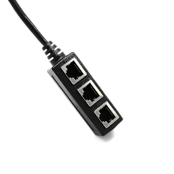 1 til 3 Rj45 Ethernet Lan Nettverkskabel Splitter 3-veis Forlenger Adapter Kobling