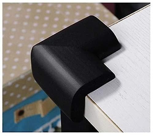 12 Pcs Corner Cushion Thickened Foam Soft Anti- Collision Cover Table Protector Desk Cover Black