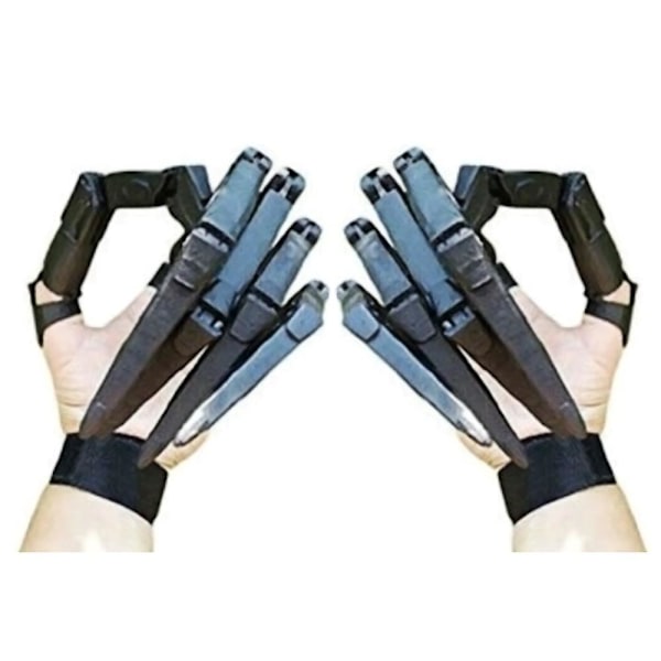 Articulated Fingers Flexible Joints Skeleton Hand Extensions Halloween Party Prop Black Right hand