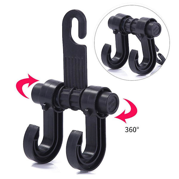 Headrest Multifunctional Double Hook Car Back Seat Hanger Storage Bag Creative Hooks Small