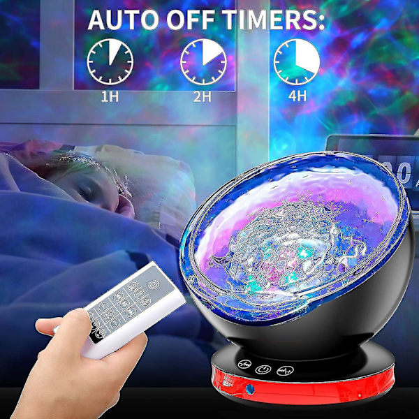 Led Projector Lamp, Kids Ocean Waves Projector Night Light With Remote Control - Ssxjv