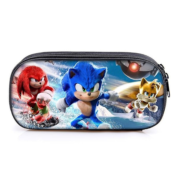 Sonic The Hedgehog Børne Penalhus Blyant Taske Pose Stationery Organizer Etui