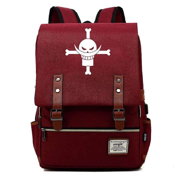 One Piece Luffy White Beard Luo Junior Student Schoolbag USB Color-11