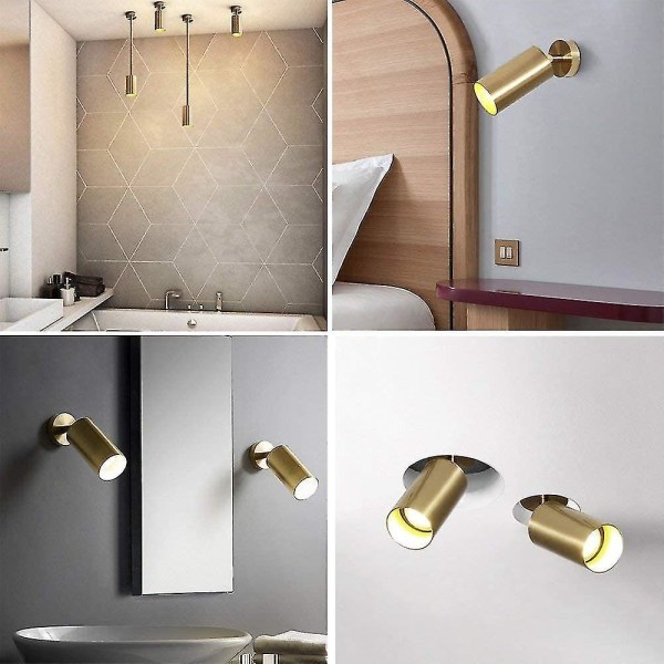 Led Ceiling Spotlight Ceiling Spotlights Reading Lamp, Bed Lamp Wall Sconce 360 Rotatable Gold Gu10