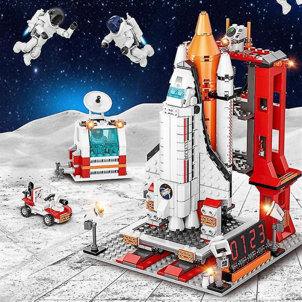 City Aerospace Rocket Launch Center Architecture Building Blocks Model Ideas Space Astronaut Figures Bricks Stem Toys For Kids426pcs No Box