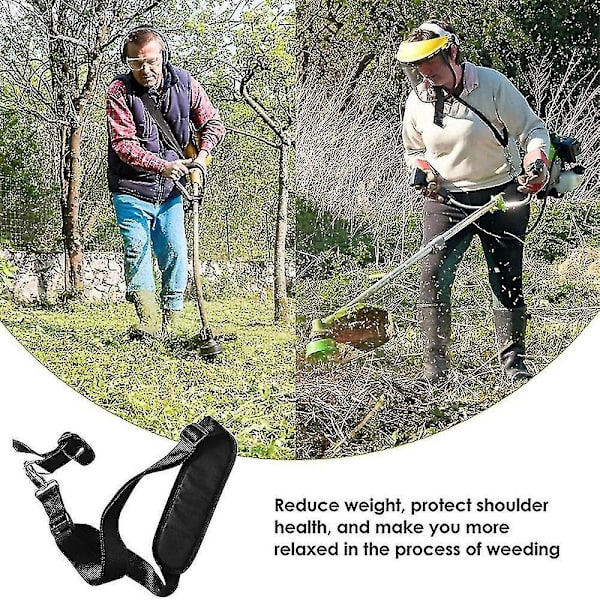 Lawn Mower Brush Cutter Trimmer Shoulder Harness Strap Adjustable Labor Saving Strap Silver
