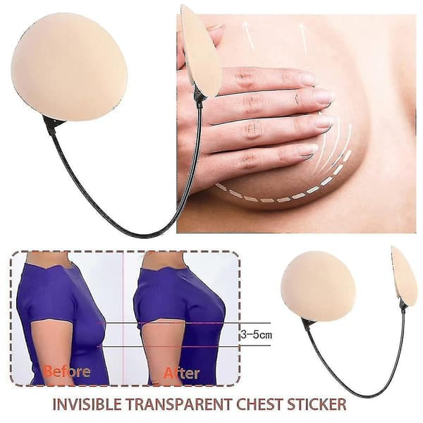 Push-up Frontløs Stroppeløs Push-BH - Skjult Justerbar Beige