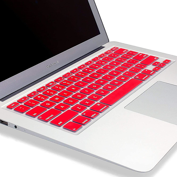 Macbook Keyboard Cover Compatible With Older Version Macbook Pro 13, 15, 17 Inch Red