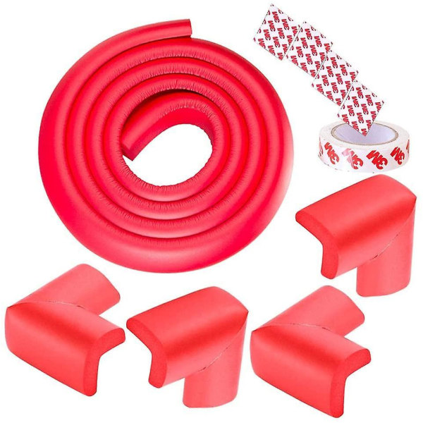 1 Piece 2m Long Protective Strip For Children's Table Corner Anti Collision Table Red
