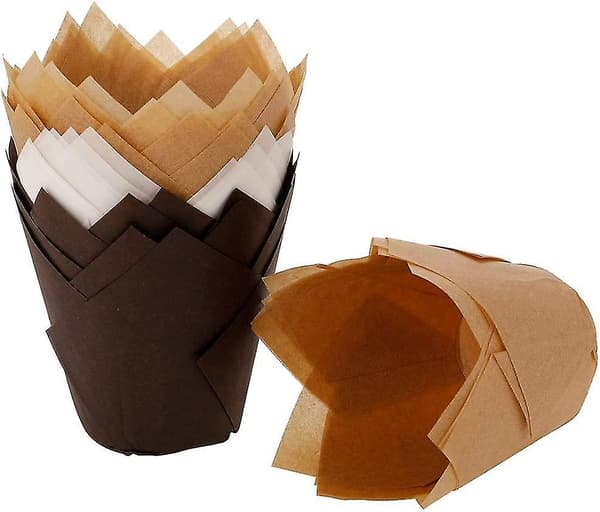 150 Stykker Muffinsformer Papir Tulipanformer Bakeformer Cupcakeformer