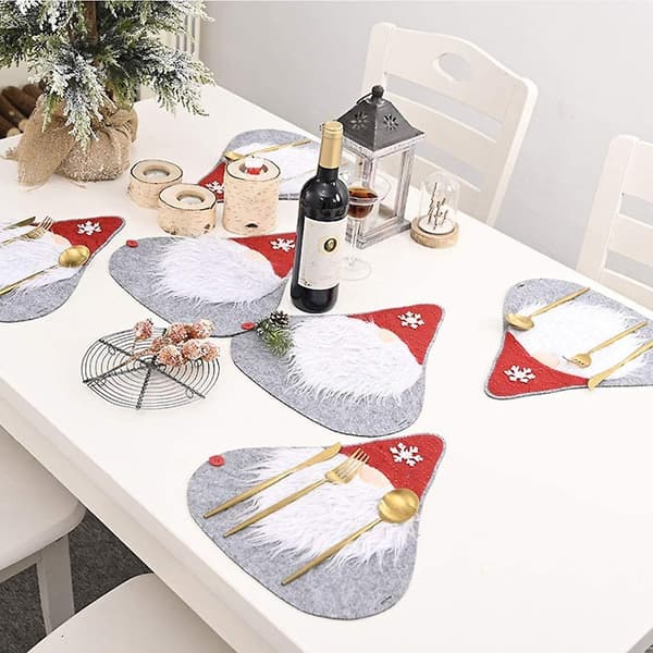 Christmas Decorations Faceless Doll Combination Table Runner Combination Tablecloth Doily Decoration C