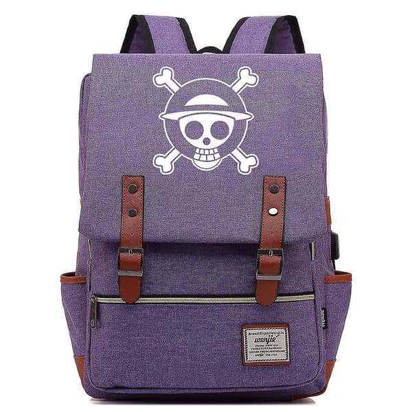One Piece Luffy White Beard Luo Junior Student Schoolbag USB Color-2
