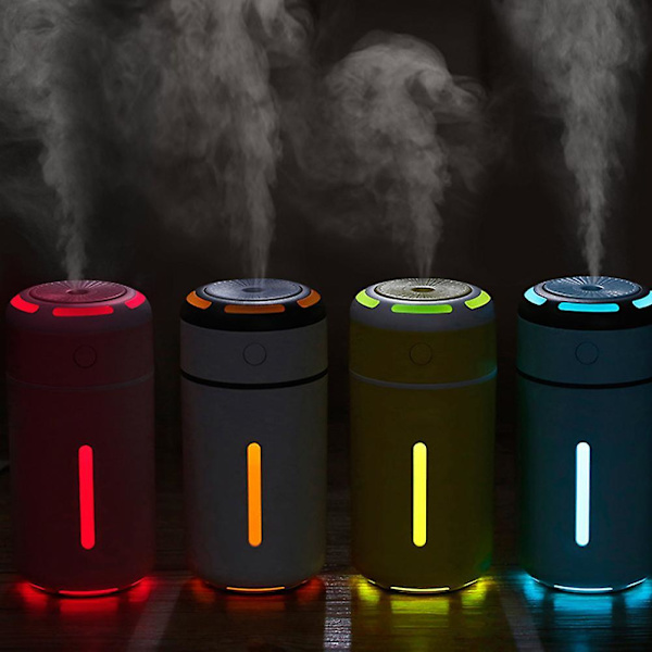 7 Farve LED Ultralyd Aromaterapi Diffuser Luftfugter til Kontor Bil Rejse Pink
