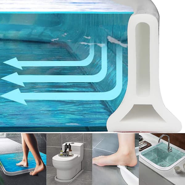 Folding Water Retention Strip For Shower,self-adhesive Silicone Shower