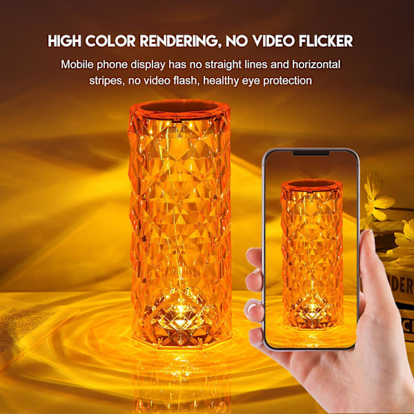 Acrylic  Table Lamp Led Atmosphere Lamp Transparent Three-Color Touch
