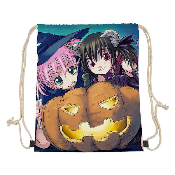 Halloween Gresskar Snøring Gymbag Skole Yoga Svømming Fjellklatring Tau Bag Ryggsekk Gutt Jente Gave Hbc202859z3