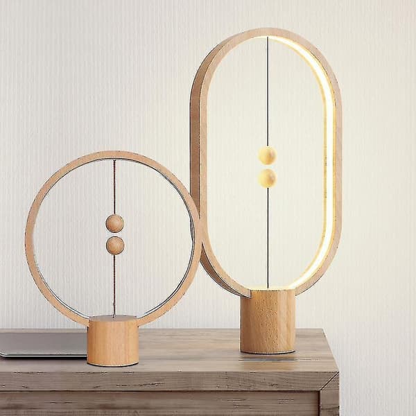 Heng Balance Lamp, Table Lamp - Round - Light Wood