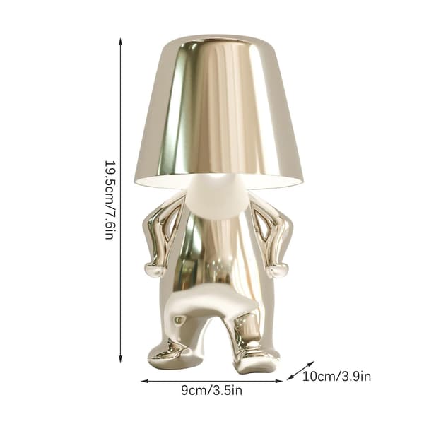 Little Golden Man Led Table Lamp Touch Control Dimmable Creative Iron Resin Desk Light Bedside Lamp Light Multicolor Mr WHO
