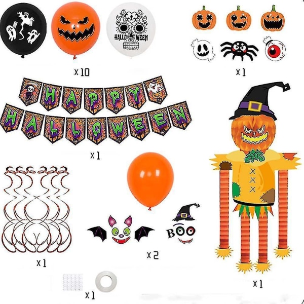 Set B Halloween Party Supplies Banner Balloons Spring Leg Pumpkin Celebrations Z51838