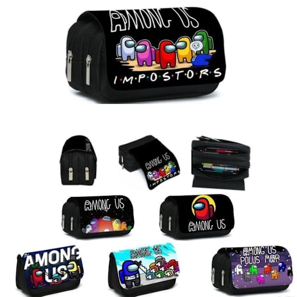 Among Us Penalhus Blyant Etui Stationery Taske Stor Kapacitet Model 6