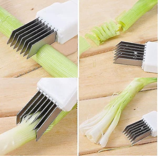 Stainless Steel Green Spring Onion Vegetable Shredder Slicer Cutter Easy Handle