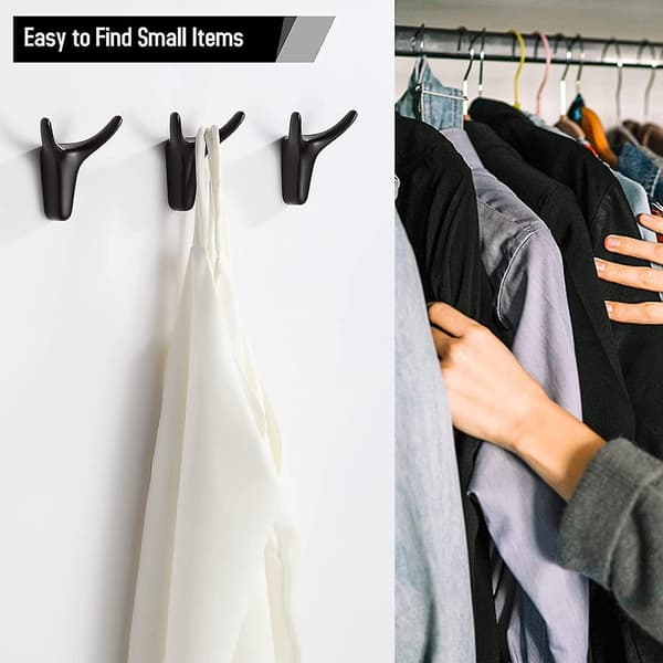 Zk-3 Wall Hook Sets For Bathroom And Kitchen, Coat Hook, Towel Hook, Black