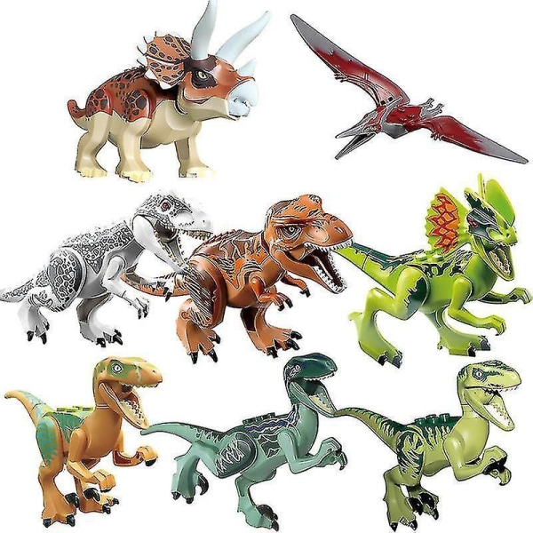 Jurassic Dinosaur Building Blocks Mini Toys8pcs