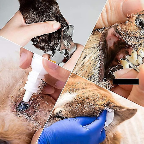 Kæledyrspleje Hængekøje Hjælper Assistent Multifunktionelt Tørt Håndklæde Kat Hunde Fastholdelsespose blue S
