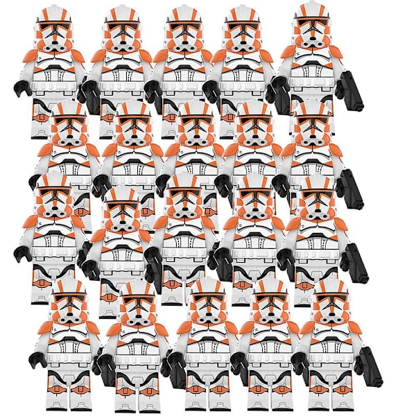 20pcs Star Wars Wooden Block Clone Trooper Figures 20pcs/set  +base Plate XP-327