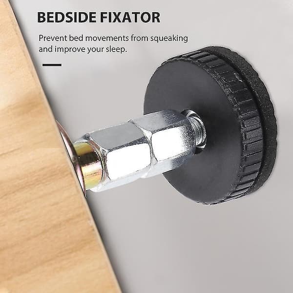 4pcs Metal Bedside Fixator Anti-sloshing Actuator Adjustable Wall Stabilizer 6.5X4CM